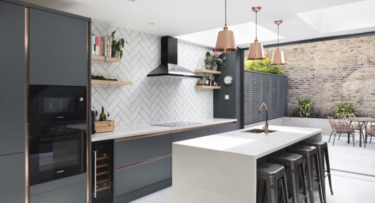 Modern Charcoal Kitchen Transformation — after