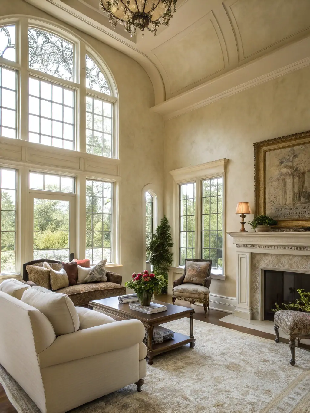 An interior shot of a living room with newly installed hardwood flooring and fresh paint, illustrating Better Home's flooring and painting services.