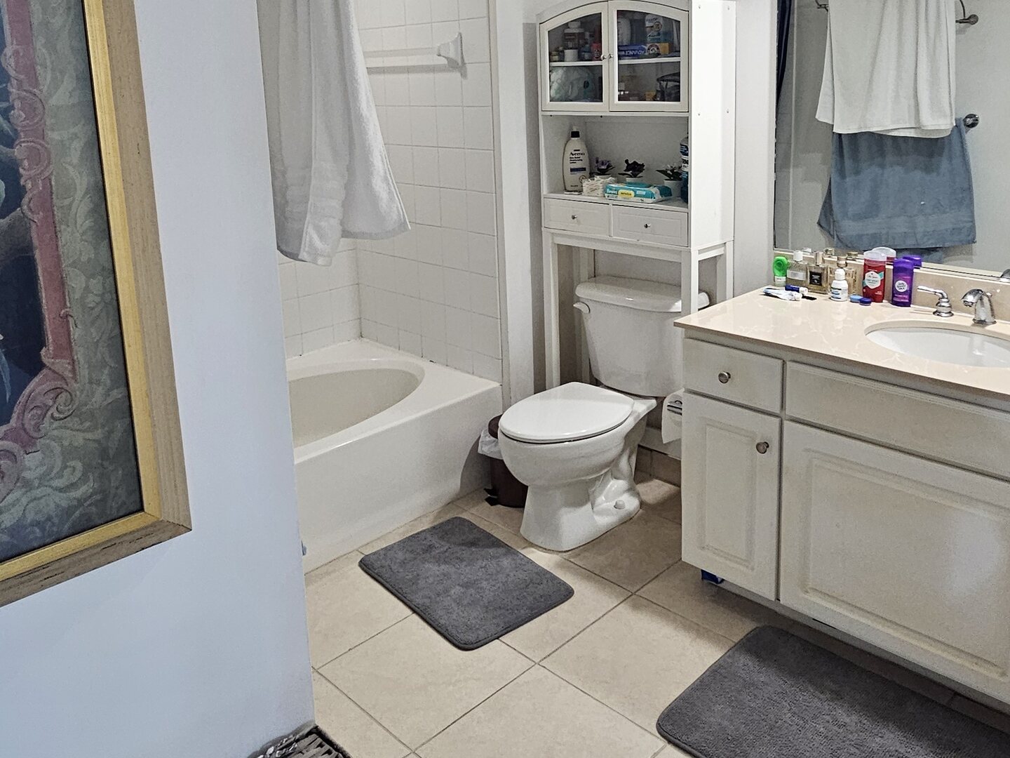 Tub-to-Shower Bathroom — Dreamery Project — before renovation, South Florida